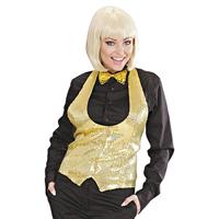 Gouden Glitter Gilet Dames - thumbnail