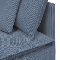 Modulaire hoekmodule bank met kussens 100 cm blauw - thumbnail