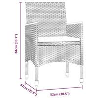 3-delige Tuinset met kussens zwart - thumbnail