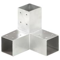 VidaXL Paalverbinding y-vorm 71x71 mm gegalvaniseerd metaal - thumbnail