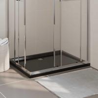 VidaXL Douchebak rechthoekig 80x100 cm abs zwart - thumbnail