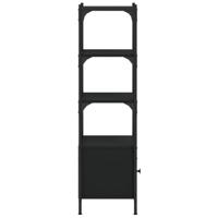 Boekenkast 3-laags 41x30x109,5 cm bewerkt hout zwart - thumbnail
