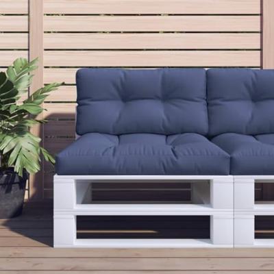 VidaXL Palletkussen 120x40x12 cm stof marineblauw VidaXL Palletkussen 120x40x12 cm stof marineblauw
