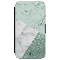 iPhone X/XS flipcase - Minty marmer collage - thumbnail