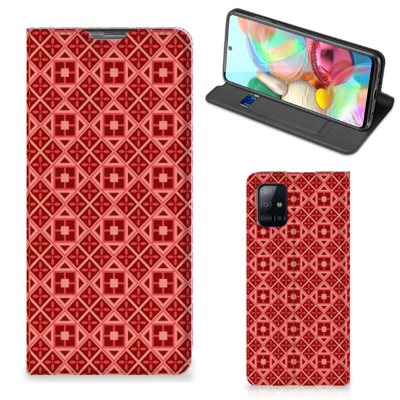 Samsung Galaxy A71 | Hoesje met Magneet | Batik Rood