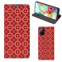 Samsung Galaxy A71 | Hoesje met Magneet | Batik Rood - thumbnail