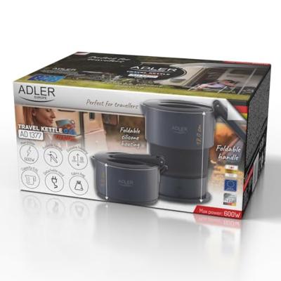 Siliconen waterkoker ADLER AD 1377g grijs