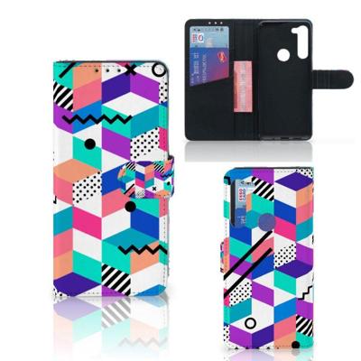 Motorola G8 Power | Book Case | Blokken Kleurrijk
