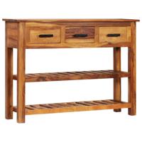 Dressoir met 3 lades 110x30x80 cm massief hout - thumbnail