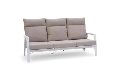 Trestino verstelbare loungebank lectoure 3-zits wit