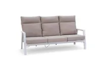 Trestino verstelbare loungebank lectoure 3-zits wit - thumbnail