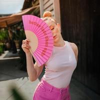 Houten waaier Better Late Than Ugly - thumbnail