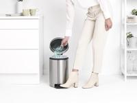 Brabantia pedaalemmer Newlcon 12 liter matt steel fingerprint proof - thumbnail
