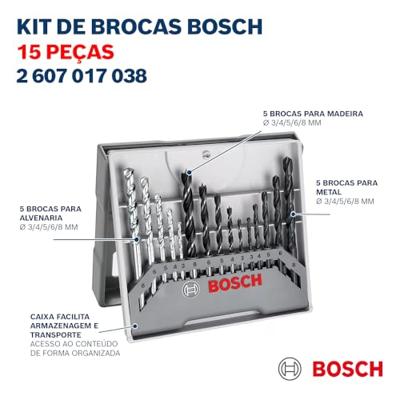 Bosch Accessories 2607017038 Spiraalboorset 15-delig