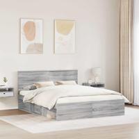 Bedframe Grijs Sonoma 160 x 200 cm Massief grenenhout - thumbnail