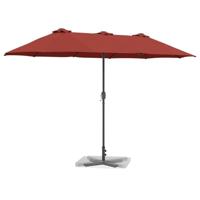 Tuinparasol Terracotta 370 x 197 x 239 cm Poedergecoat staal - thumbnail