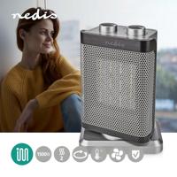 Keramische PTC-Ventilatorkachel | 1000 / 1500 W | 2 Verwarmingsmodi | Instelbare thermostaat | Draait automatisch | Oververhittingsbeveiliging | Omvalpreventie - thumbnail