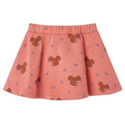 Kinderrokje met eekhoornprint 116 oudroze