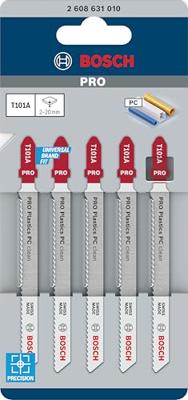 Bosch Professional T101A Decoupeerzaagblad PRO Plastics PC clean VE=5 - 2608631010