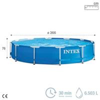 Zwembad Verwijderbaar Intex 366 x 76 x 366 cm 6503 L - thumbnail