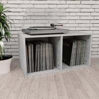 VidaXL Opbergbox voor lp's 71x34x36 cm bewerkt hout betongrijs - thumbnail