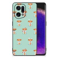 OPPO Find X5 Dierenprint Telefoonhoesje Pups - thumbnail