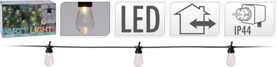 Basic Outdoor feestverlichting 12.5 m 20 led-lampen warm wit