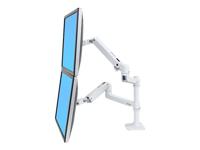 Ergotron LX Dual Arm Stacking Desk Mount Monitor-tafelbeugel Aantal monteerbare displays: 2 Display(s) 38,1 cm (15) - 61 cm (24) Wit In hoogte verstelbaar, - thumbnail
