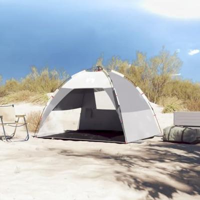 VidaXL Strandtent 2-persoons waterdicht snelontgrendeling grijs VidaXL Strandtent 2-persoons waterdicht snelontgrendeling grijs