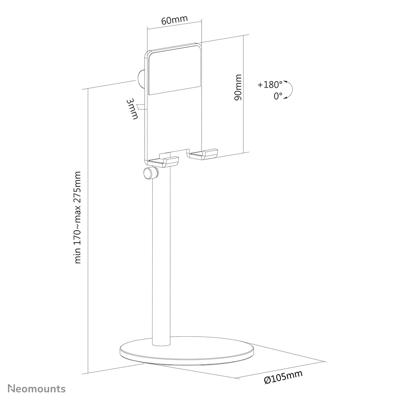Neomounts Telefoon Stand DS10-200SL1 Telefoonhouder Zilver
