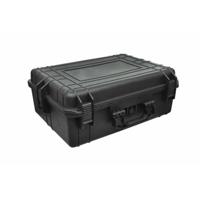 Hardcase transportkoffer met schuimvulling zwart - thumbnail