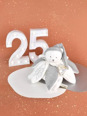 DOUDOU & COMPAGNIE 25 jaar - OURS ARGENT - Pantin fopspeenhouder zilver DOUDOU & COMPAGNIE 25 jaar - OURS ARGENT - Pantin fopspeenhouder zilver