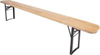 Inklapbare houten bank H 45,5 x 220 x 25 cm - thumbnail