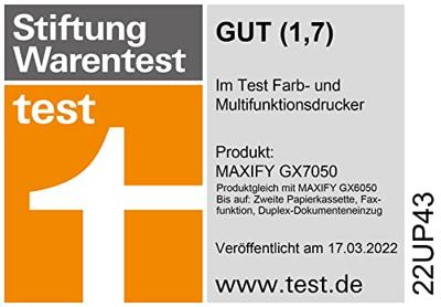 Multifunctional inktjet printer Canon MAXIFY GX7050