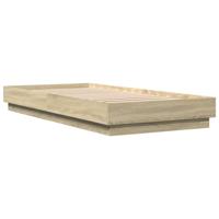 Bedframe met LED-verlichting sonoma eikenkleurig 90x200 cm - thumbnail