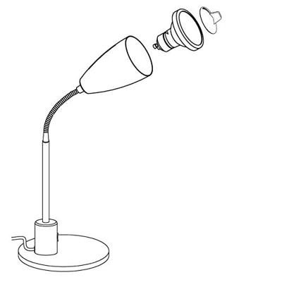 Eglo BureaulampFox wit met chroom - 92872
