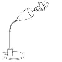 Eglo BureaulampFox wit met chroom - 92872 - thumbnail