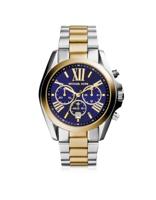 Michael Kors Dames Bradshaw tweekleurig chronograaf horloge MK5976 - thumbnail