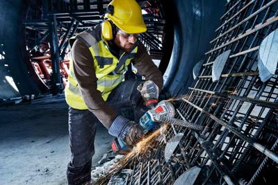 Bosch Blauw GWX 18 V-15 SC | Accu haakse slijper | 18 V | X-Lock | L-Boxx | 2x accu 5.5Ah | Set - 06019H6502