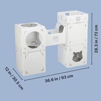 TRIXIE KATTENMEUBEL CASA CARA KARTON WIT 93X30,5X72 CM - thumbnail