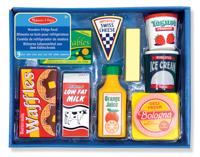 Melissa & Doug Fridge Food Wooden Play Food Set (9 pcs) - thumbnail