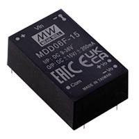 MEAN WELL MDD06F-15 DC/DC-converter, print 200 mA 6 W Aantal uitgangen: 2 x Inhoud 1 stuk(s) - thumbnail