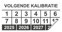 Keuringssticker volgende kalibratie rechthoek 50 x 25 mm - 500 stuks (op rol) - thumbnail