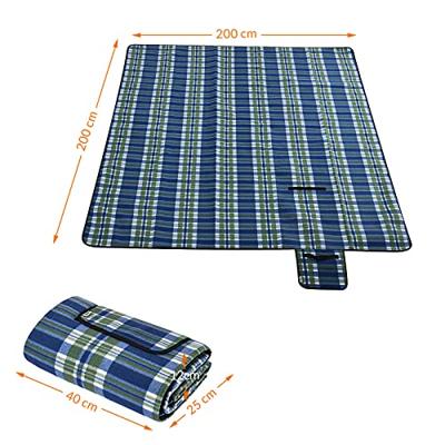 Picknickdeken Ruit-Blauw 2x2m