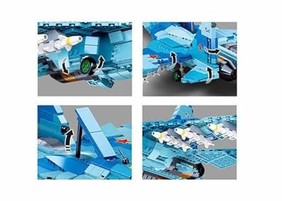 Sluban 2 in 1 gevechtsvliegtuigen bouwstenen set (M38-B0985) - thumbnail