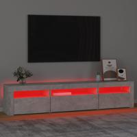 Tv-meubel met LED-verlichting 195x35x40 cm betongrijs - thumbnail