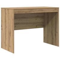 Bureau artisanaal eikenkleurig 100 x 50 x 76 cm Bewerkt hout - thumbnail