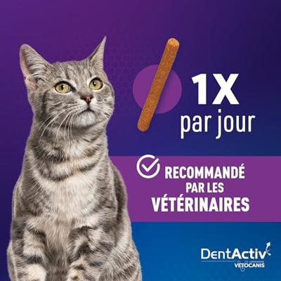 DentActiv - 10 Sticks - VETOCANIS - Mondhygiëne met kip voor katten