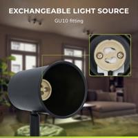 Riga - LED plafondlamp - 3 spots - Draaibaar en dimbaar - GU10 - Kantelbaar - Plafondspot - IP20 voor binnen - Zwart - thumbnail