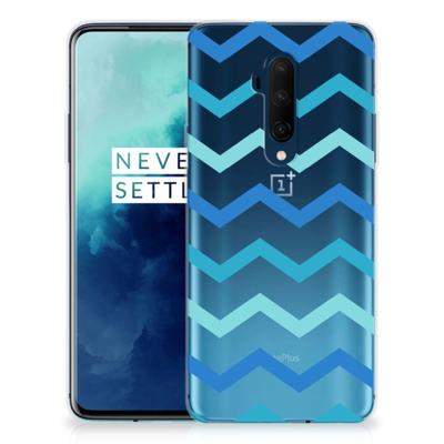 OnePlus 7T Pro | TPU bumper | Zigzag Blauw